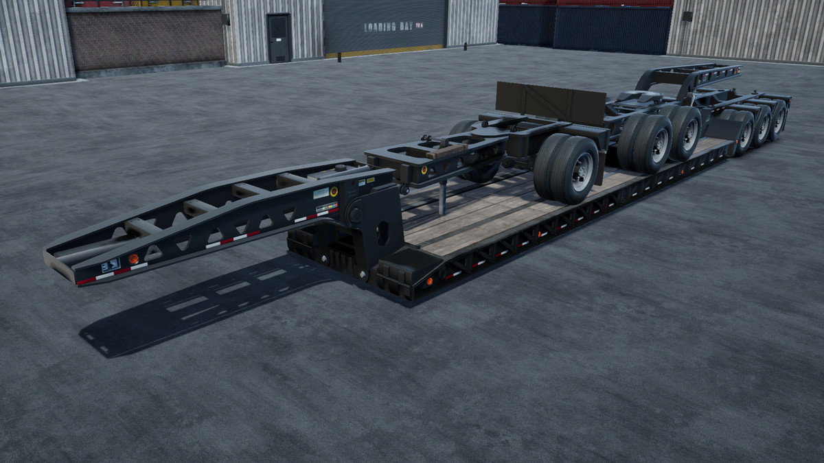 80s Cabover Truck with lowboy trailer