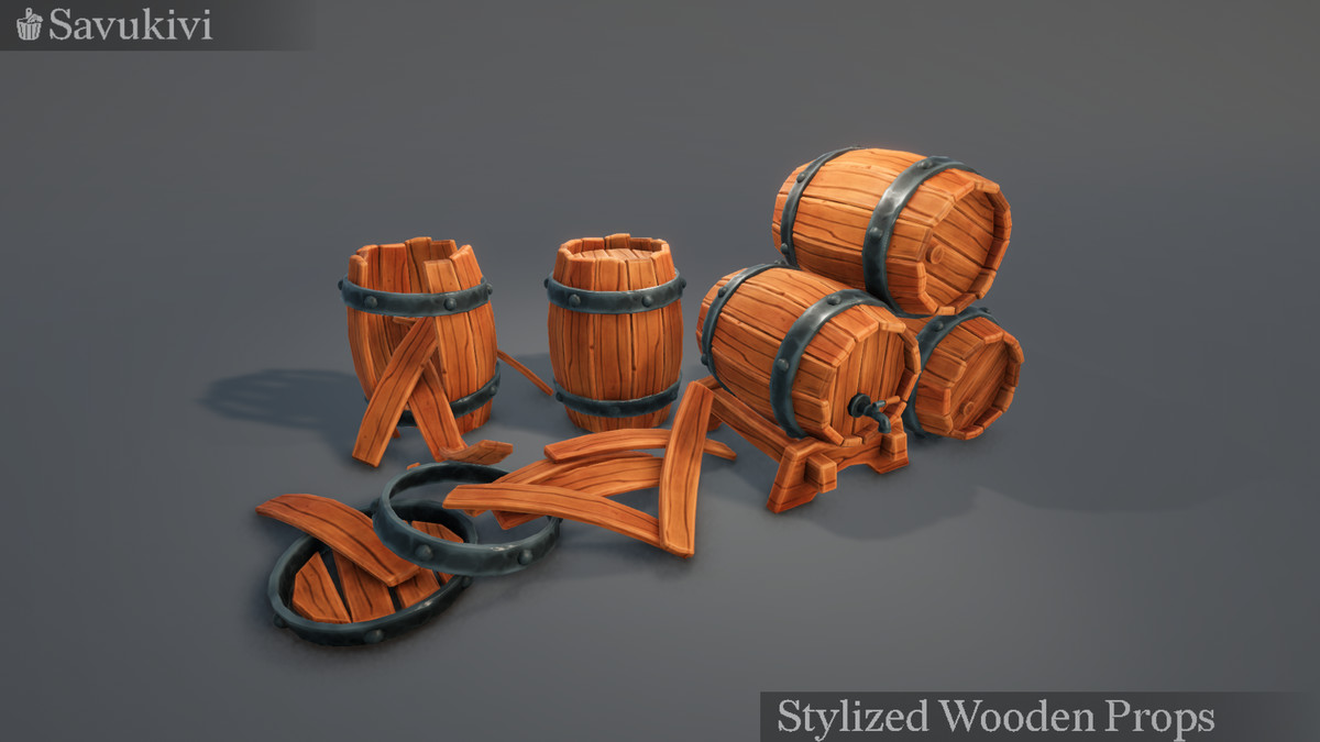 Stylized Wooden Props - Mini Pack