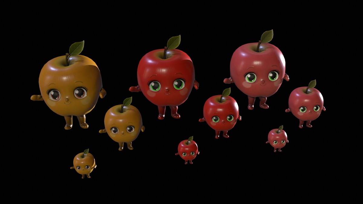 Chibi Fruit Apple two