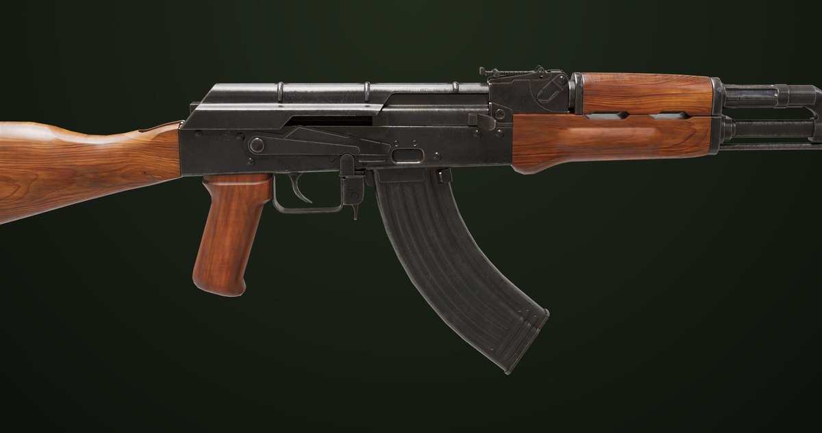 Light Machine Gun 10 Wood URP HDRP Texture