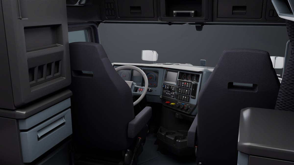 Heavy Truck Chassis 05 Grey Interior URP HDRP Textures