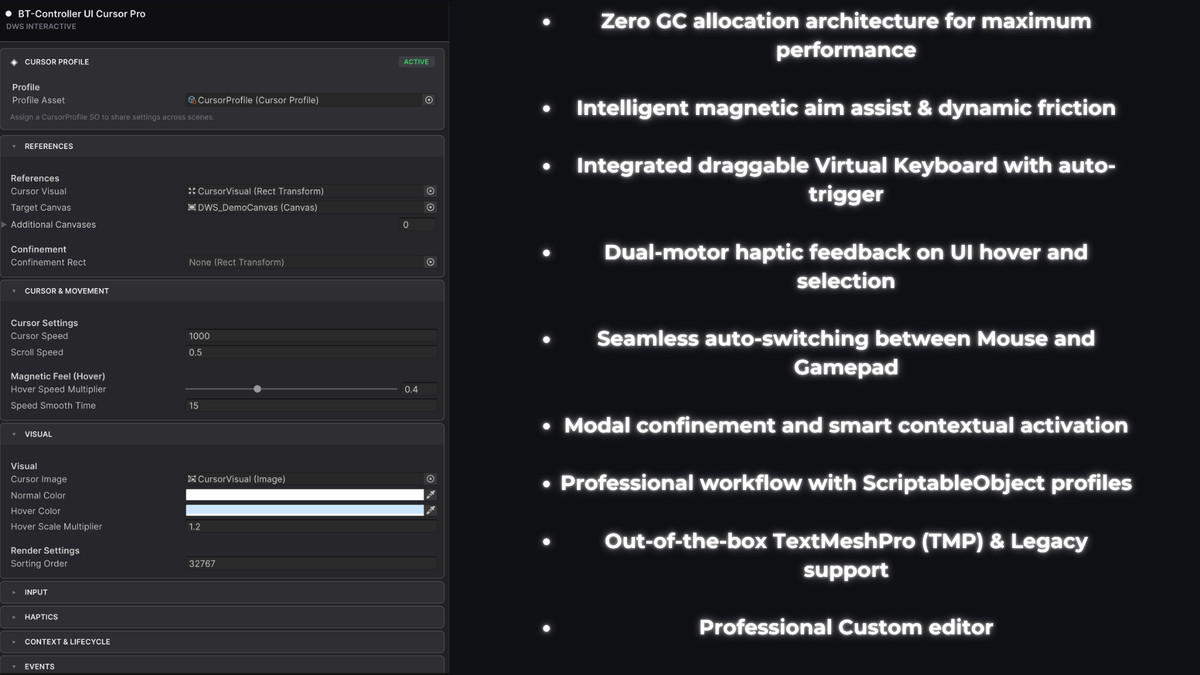 BT-Gamepad UI System: Intelligent Virtual Cursor & Keyboard Framework