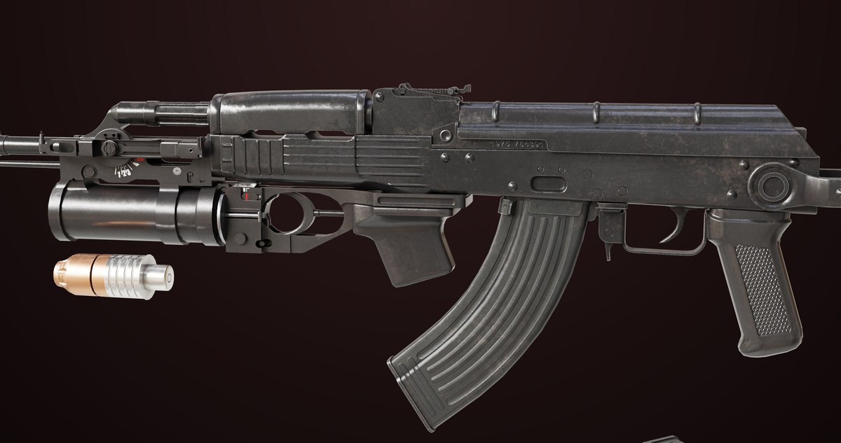 AKMS Light Machine Gun 10 Metal URP HDRP Textures