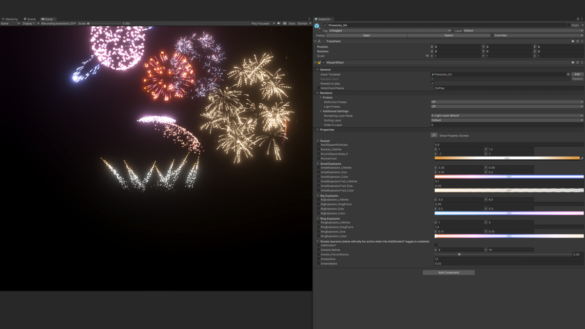 Realistic VFX Particles: Fireworks Pack 02