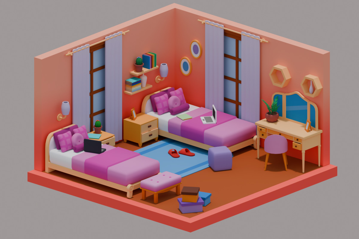 Low Poly Modular Interior Pack
