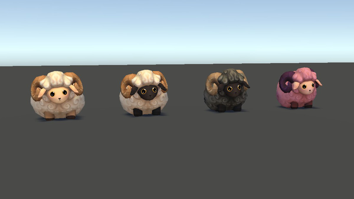 Cute Animated Stylized Sheep