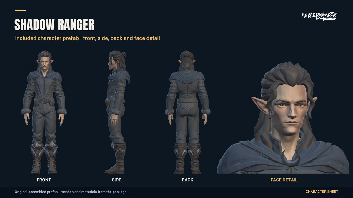 Stylized Elves Characters - Facial & Body Rig