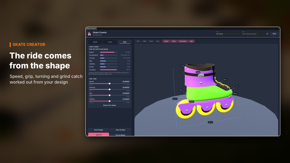 Roller Skate Controller: Physics Inline Skating Kit