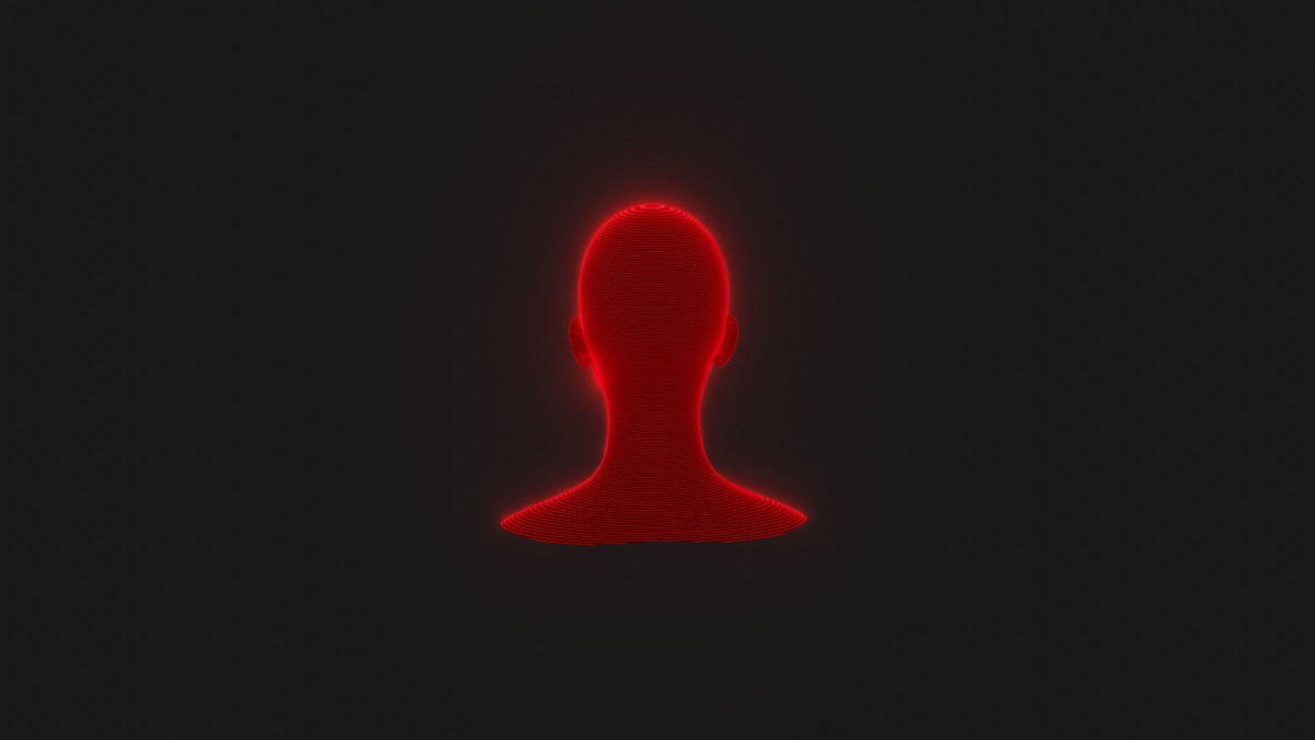 Sci-Fi Red Hologram Male Female Heads 3D Model Pack - Animated, Blend Shapes