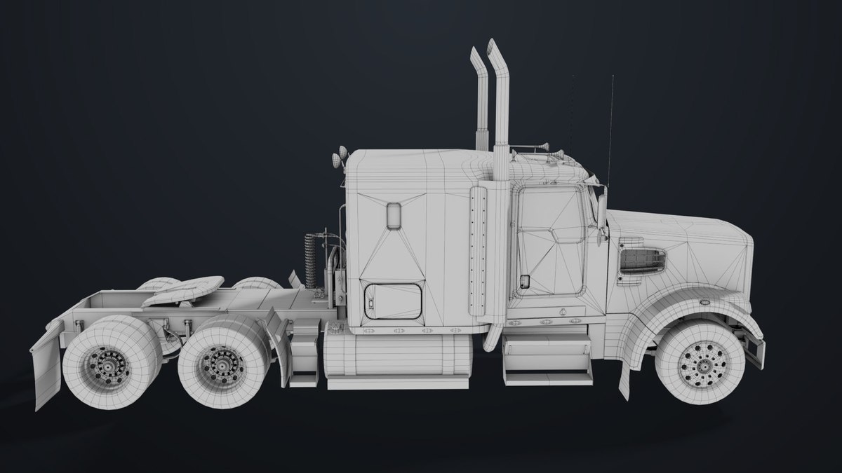 Heavy Truck Chassis 07 Cyan and Grey URP HDRP Textures