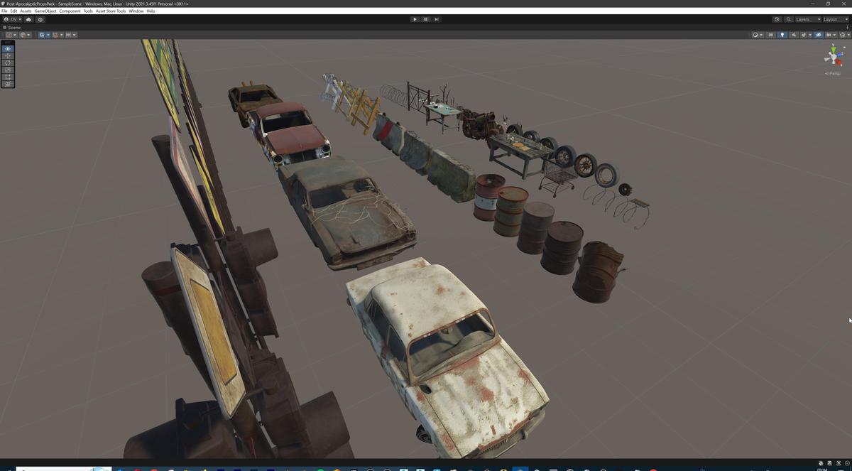 Post-Apocalyptic Survival Urban City Props and Road Signs Pack - 135 3d Models