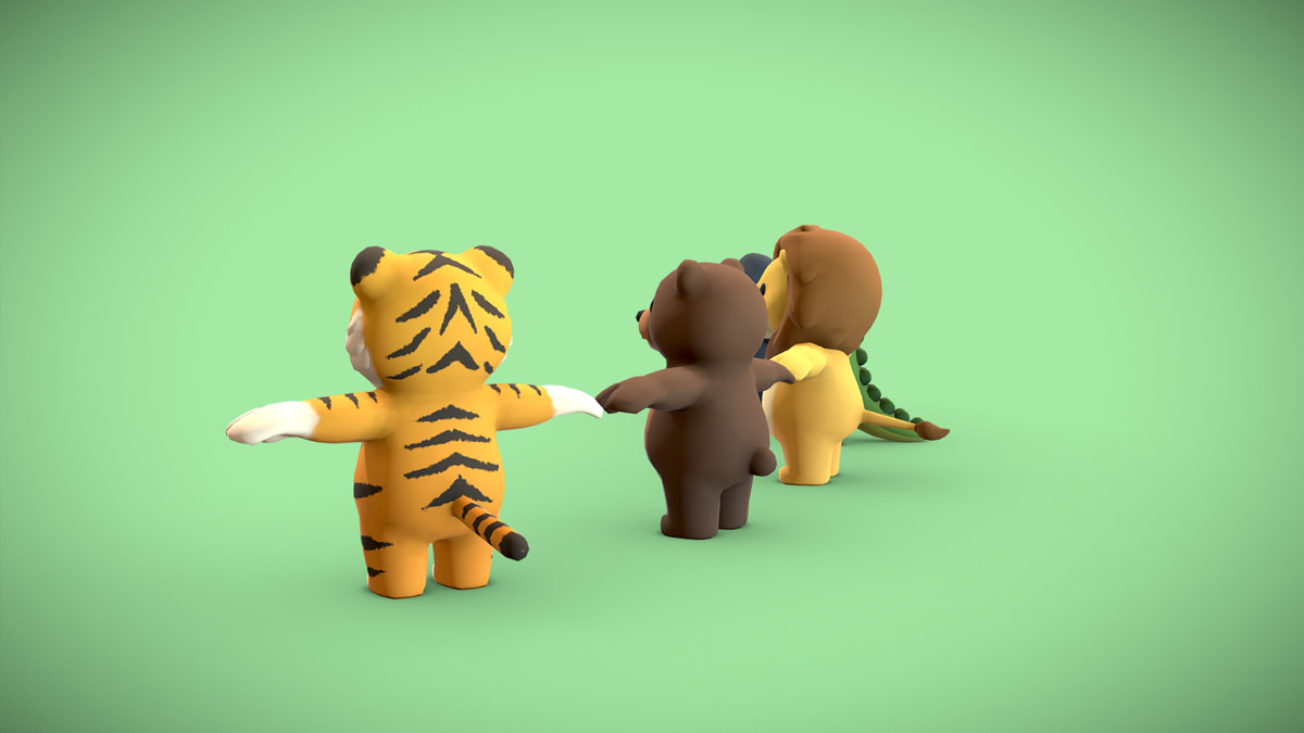 Cartoon Wild Animals - Lowpoly Stylized Animal Characters