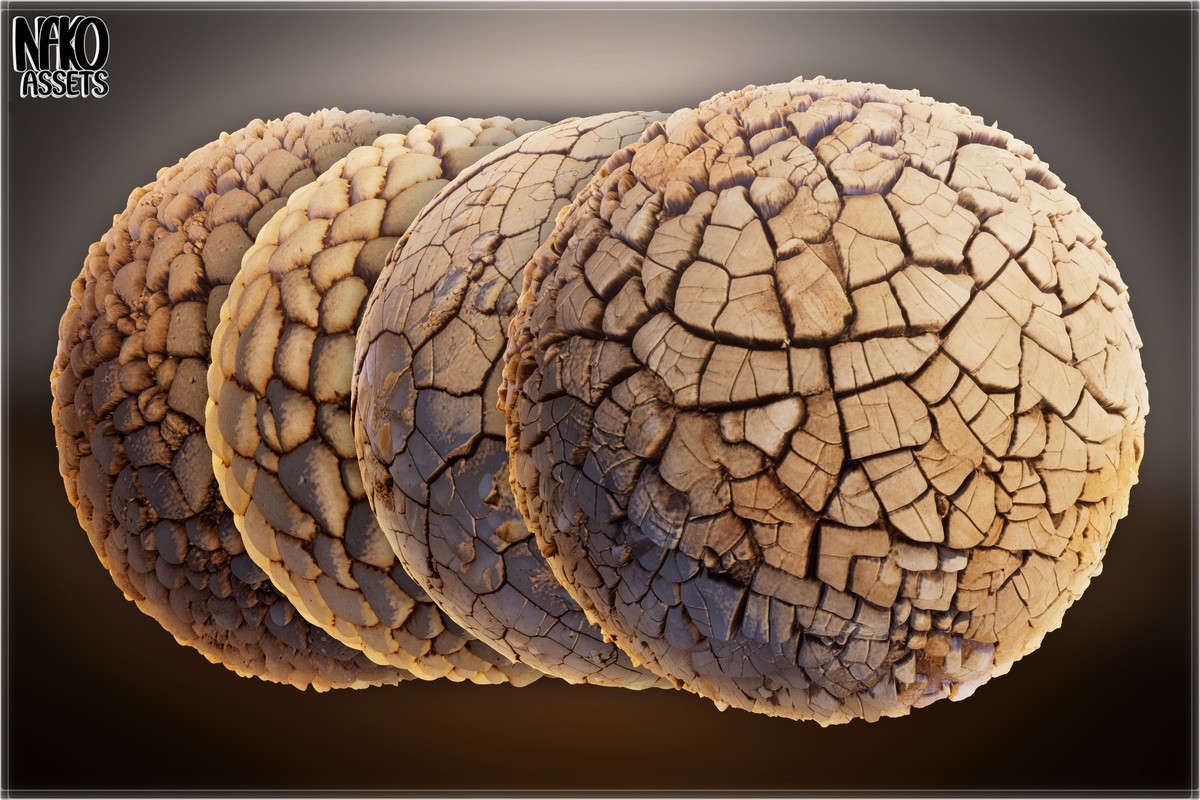 x110 4K Desert Materials PBR Textures for Ground, Sand, Rocks & Terrain