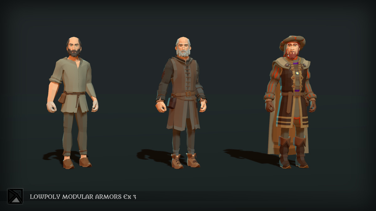 Low Poly Modular Armors Expansion Pack 03 - LOWPOLY MEDIEVAL FANTASY SERIES
