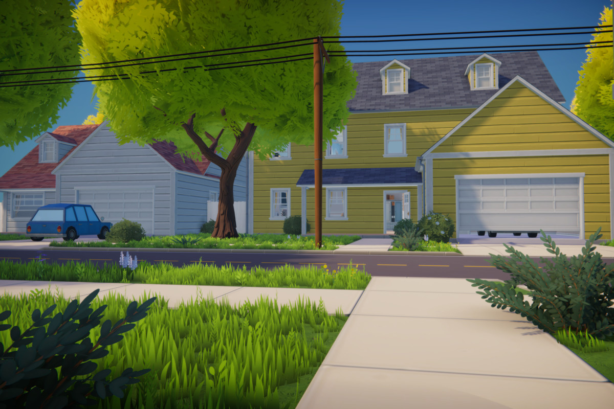 Stylized Cartoon House Interior & Exterior