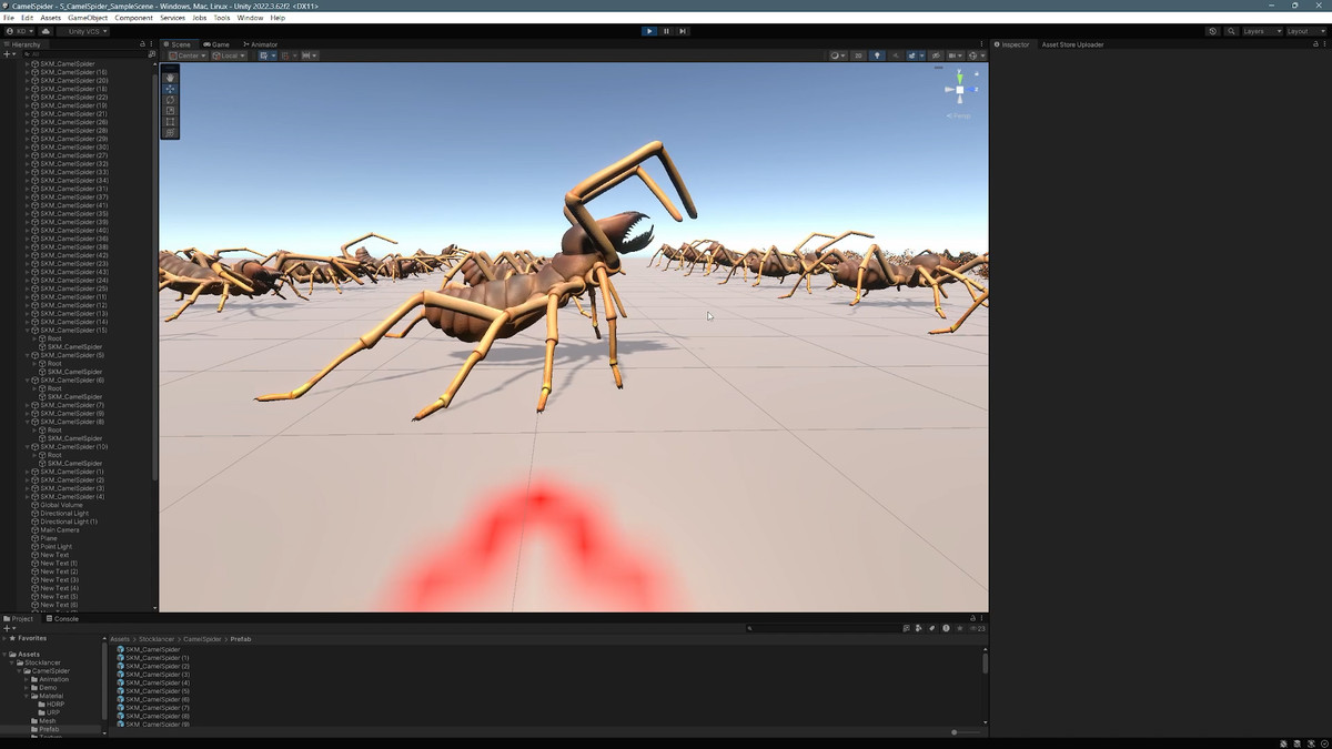 Solifugae Camel Spider, animated and modular monster insect with skins & shader.