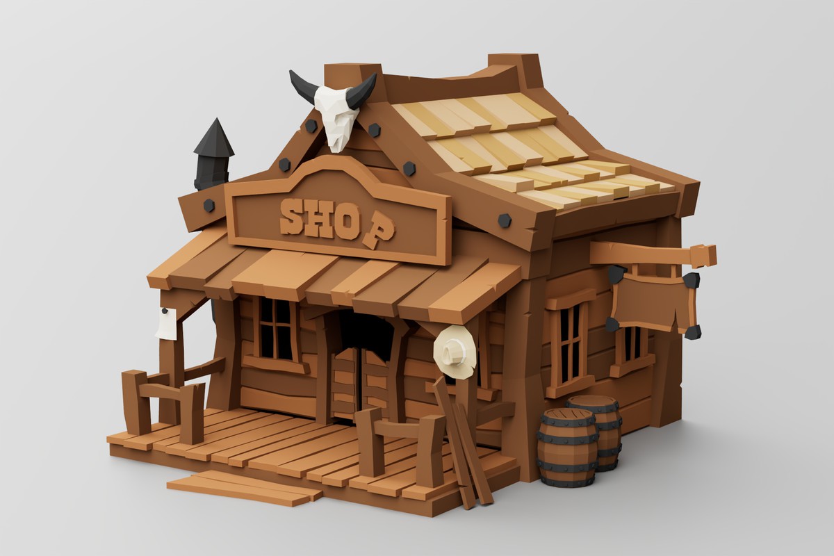 12 Wild West Buildings Pack