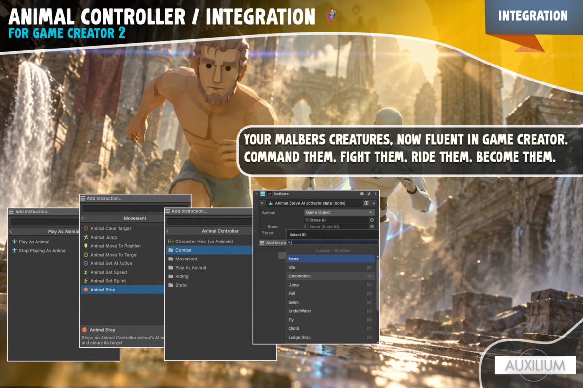 Animal Controller Integration for Game Creator 2