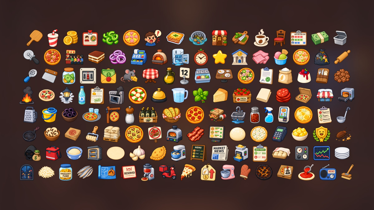 Pizzeria Restaurant Management Pizza Cooking Delivery Business Icons Pack