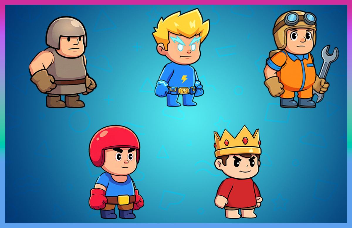5 Hero Rumble 2D Character Pack