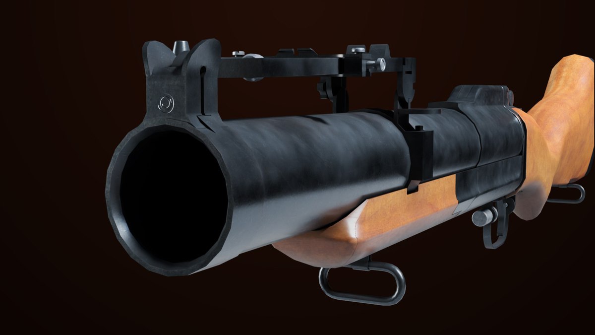 6 Grenade Launcher Black URP HDRP Textures