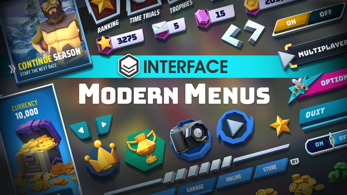 Modern Menus - Synty INTERFACE - GUI
