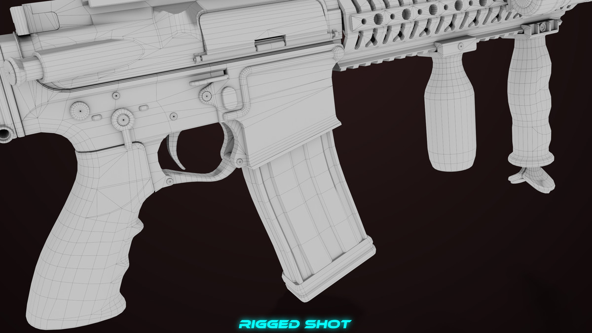 Machine Gun 17 Black URP HDRP Textures