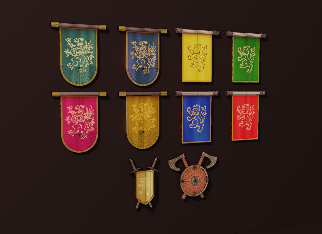 Stylized Fantasy Interiors – Low Poly 3D Props Pack (Built-in)