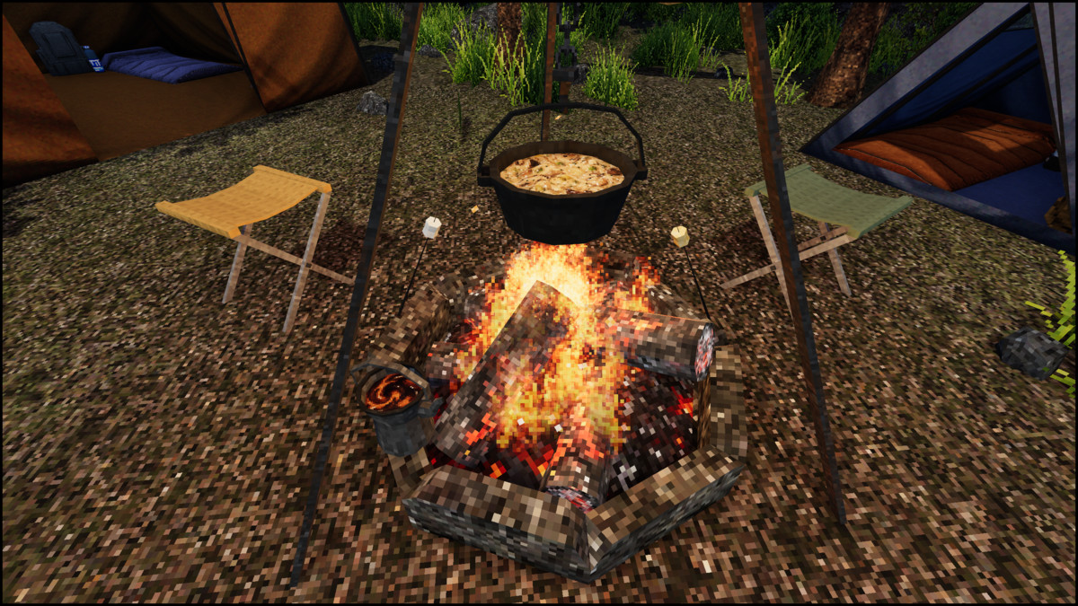 Campsite - Retro Style Modular Environment Pack