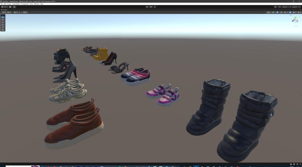 Ultimate Shoe Pack (72 Footwear Low-poly 3D models)