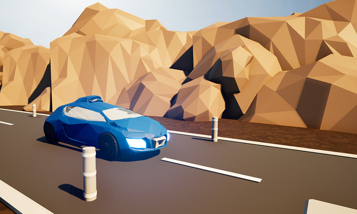 Exotic Roadster - Low Poly