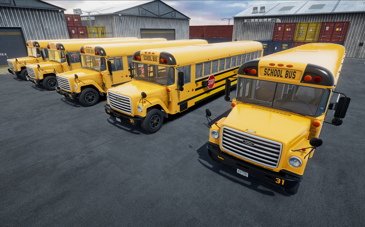 80s generic american school bus