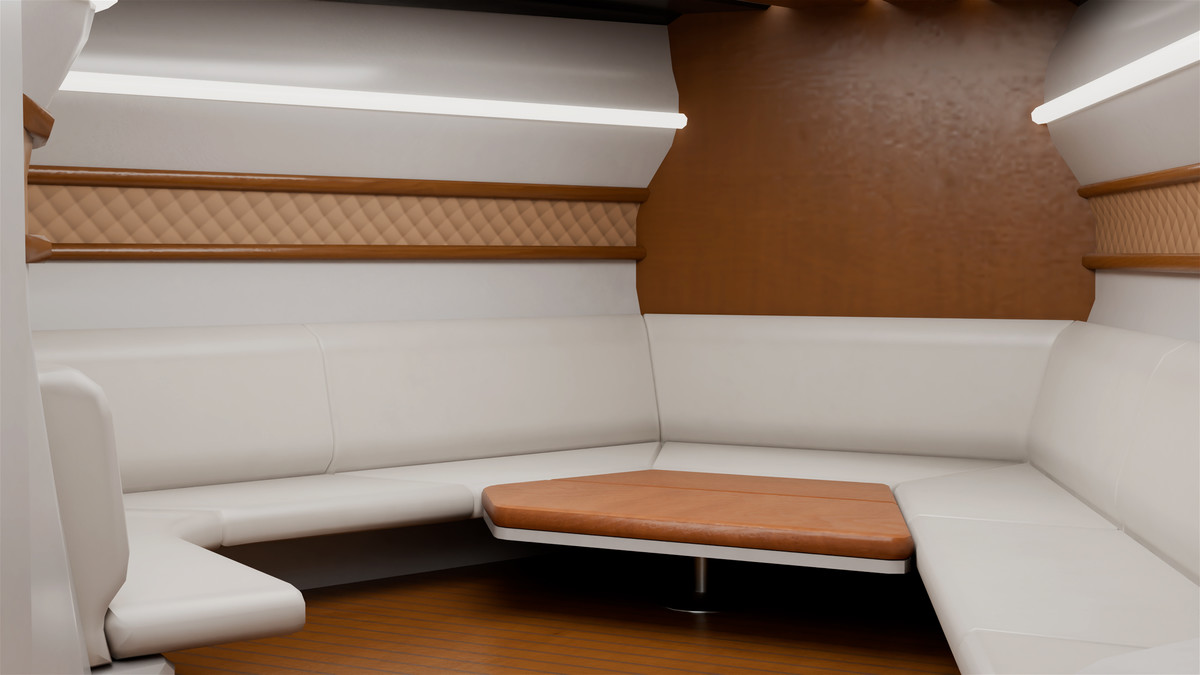 Yacht Boat 01 White with Interior HDR URP Textures
