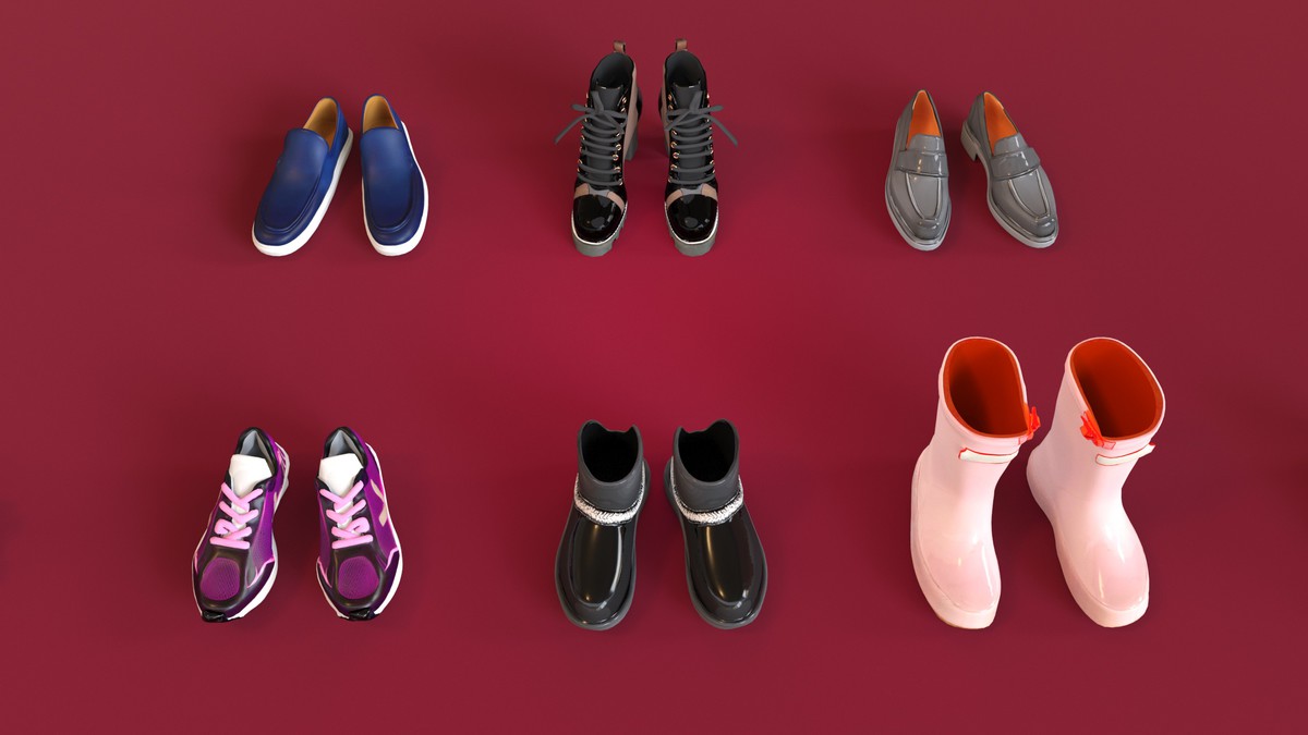 Ultimate Shoe Pack (72 Footwear Low-poly 3D models)