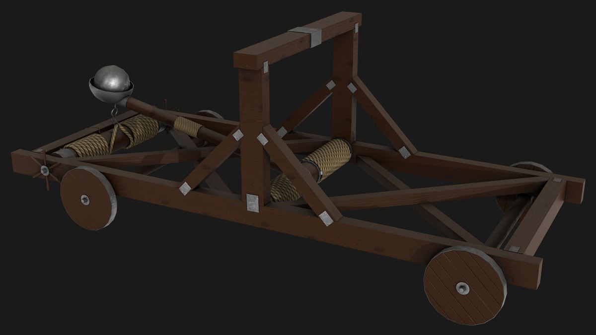 Medieval Catapult 01 URP HDRP Textures