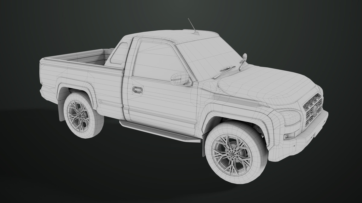 Pickup Truck01 Orange URP HDRP Textures