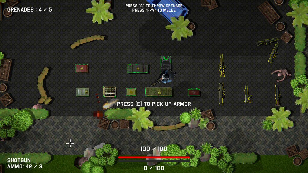 2D Top Down Advanced Tactical Shooter Full Game Example Template