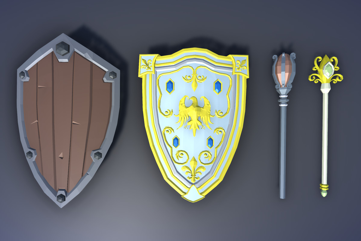 Free Low Poly Fantasy RPG Weapons