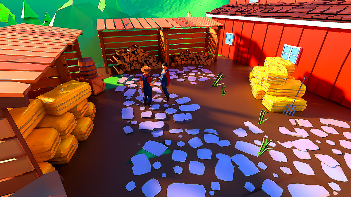 Low Poly Farm. HappyLifeville