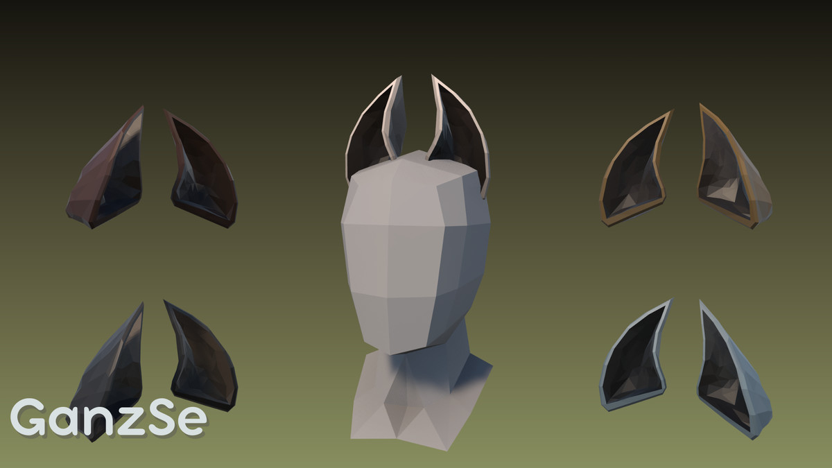 GanzSe Animal Ears - Fantasy Low Poly Pack