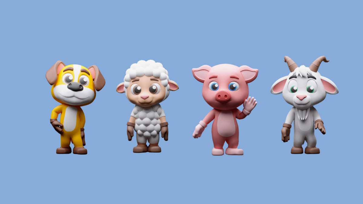 Cartoon characters animals 3 01