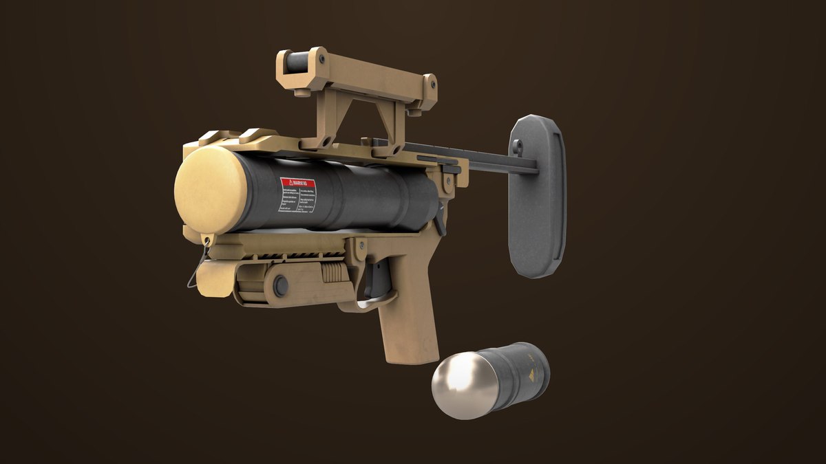 Grenade Launcher 04 Brown URP HDRP Textures