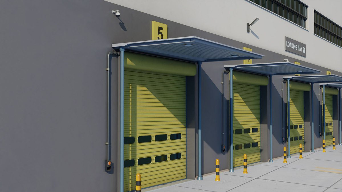 Logistic Cargo Warehouse Interior and Exterior URP HDRP Textures