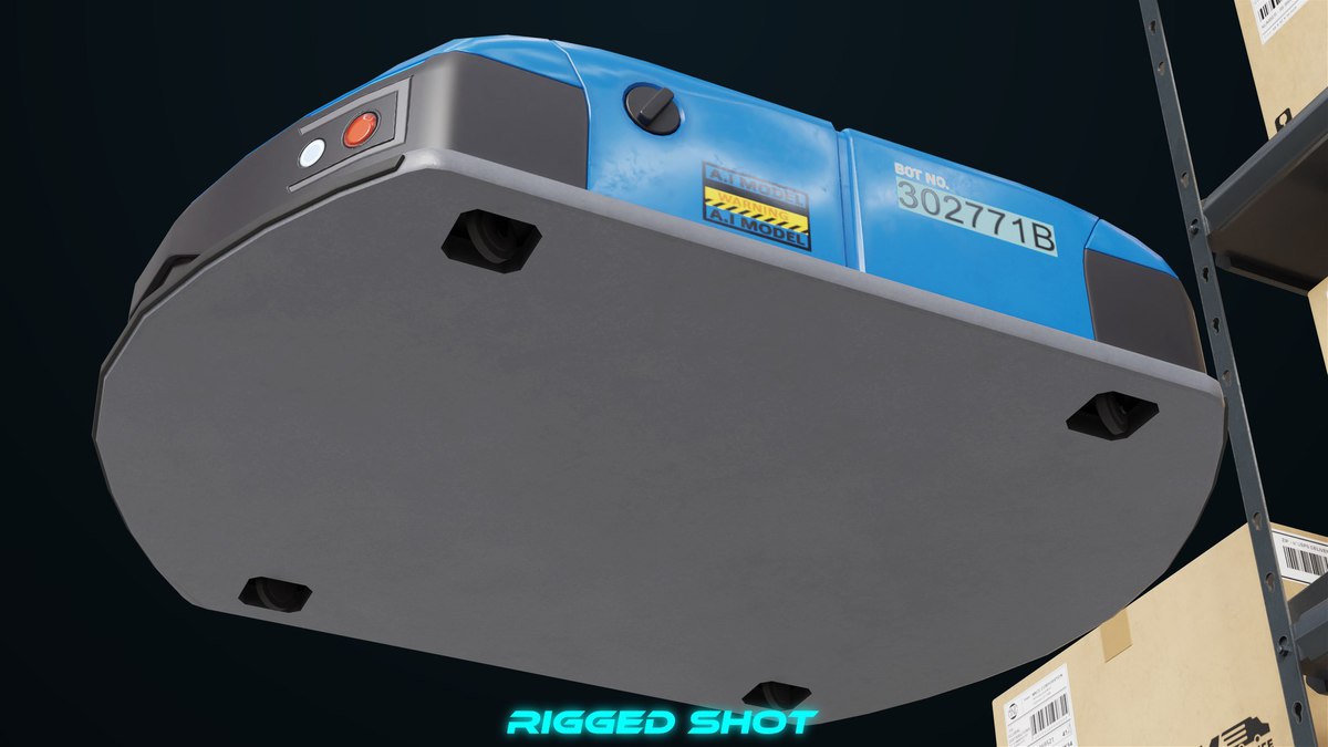 Warehouse Robot Generic Bule URP HDRP Textures