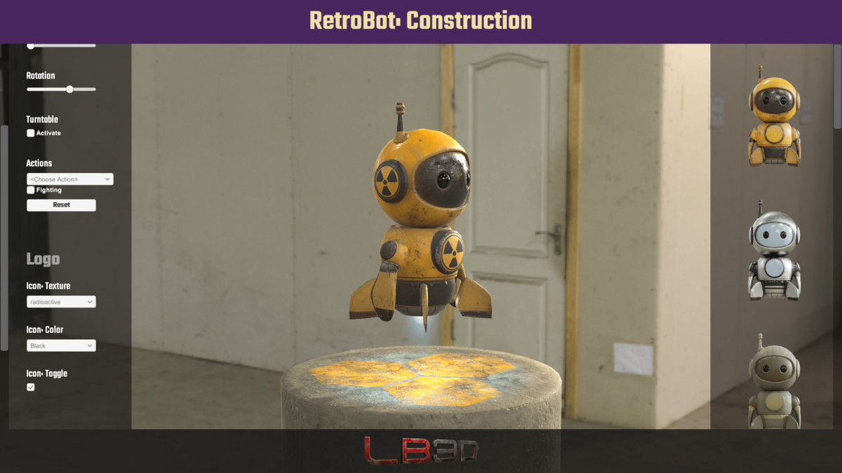 Retrobot, Game and App Character, Robot Mascot