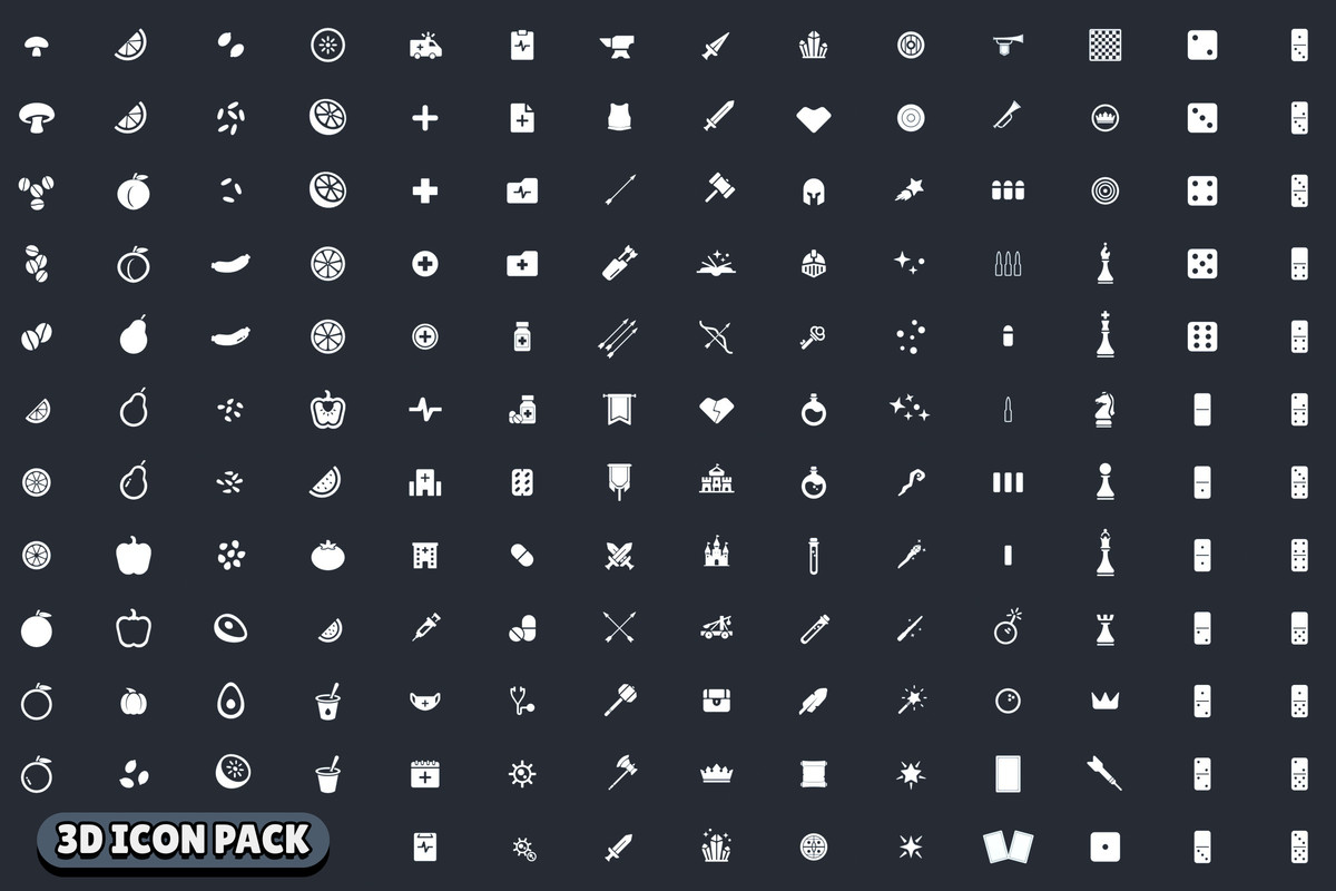 Low Poly 3D Icons - Pack