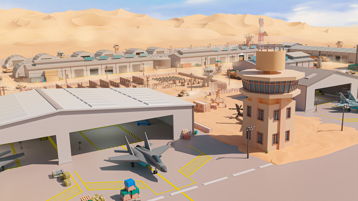 Military Desert - Low Poly 3D Models Pack