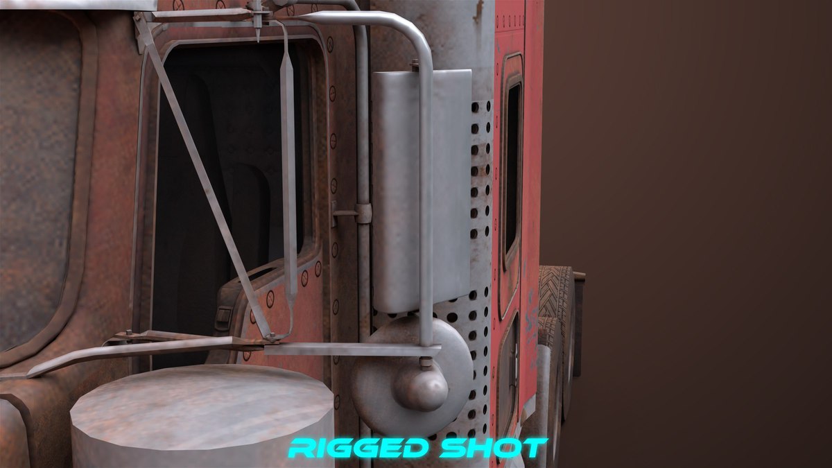 Heavy Truck 02 Chassis Old Dusty URP HDRP Textures