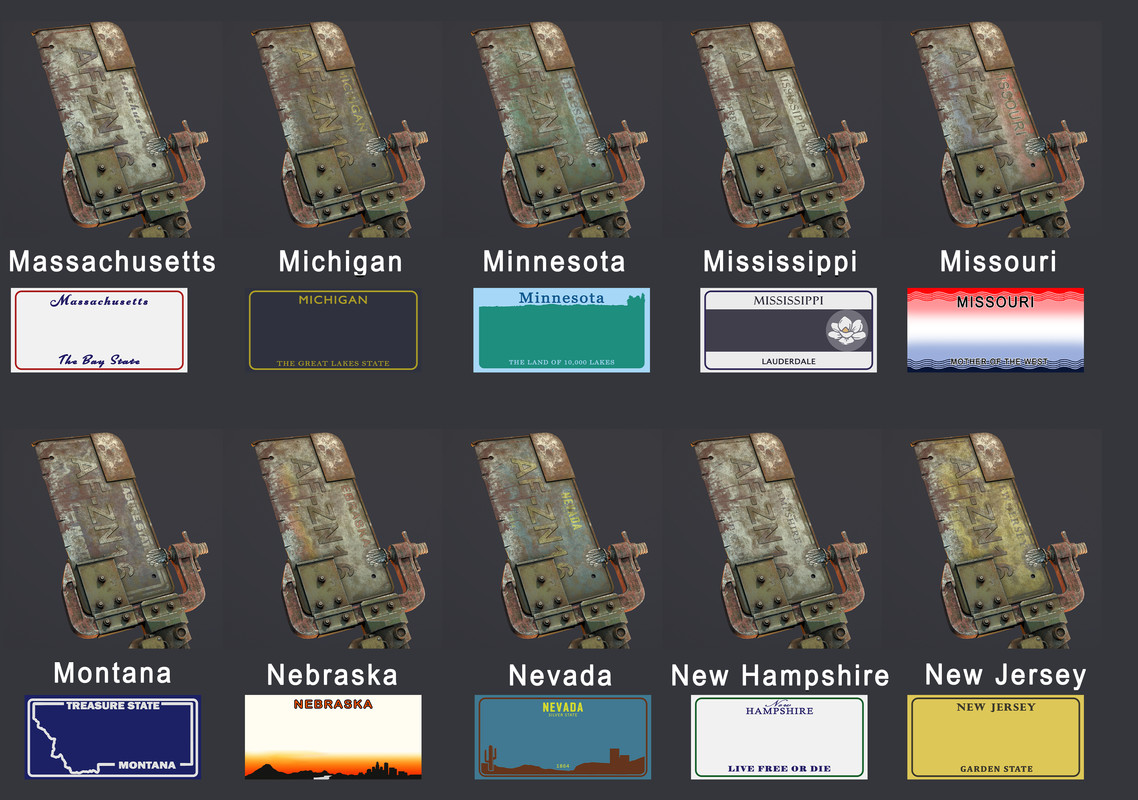 License Plate Sword (Blank + 50 state variants)