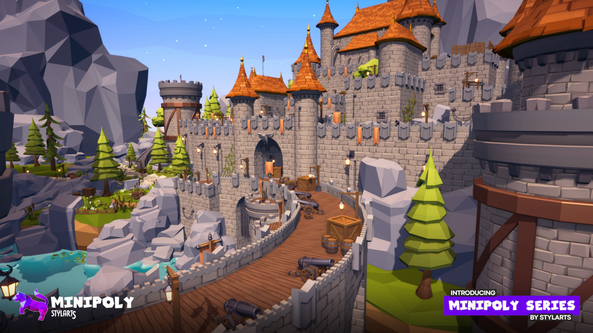 Minipoly Series - Mythic Castle ( Stylized Lowpoly Environment )